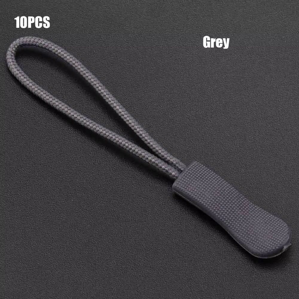10Pcs Zip Cord Tab Replacement Clip Zipper Pull Puller End Fit Rope Tag Fixer Broken Buckle Travel Bag Suitcase Tent Backpack