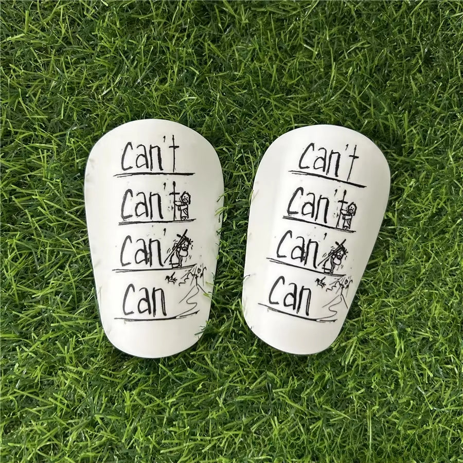 1 Pair Mini Football Shin Pad Wear-Resistant Shock Absorbing Leg Protector Lightweight Portable Soccer Training Shank Board