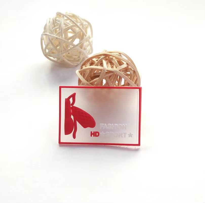 1 Piece Small Size Need Hand-Sewn Color PVC Soft Label, Rubber Label Patch Stickers, Clothes T-Shirt Hole Cloth Patch