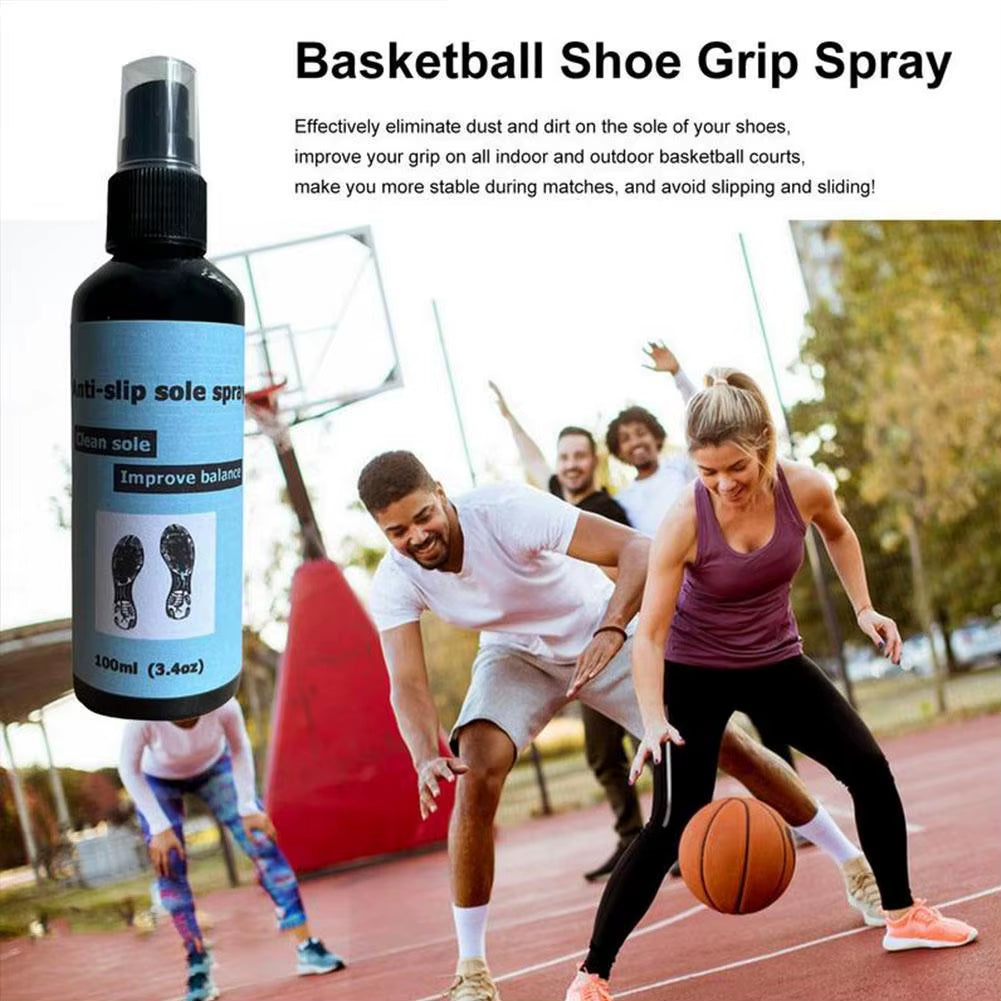 Basketball Shoe Grip Spray 100Ml Anti-Slip Sole Spray Spray for Basketball Shoes Shoe Sole Protector Improves Traction Cleans