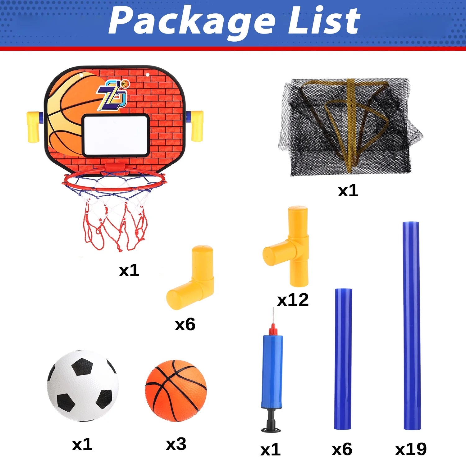 Basketball Hoop Arcade Game Toy for Kids, 2 in 1 Basketball Hoop Soccer Game Toys, Basketball Hoop Indoor Outdoor with 4 Balls for Age 3+ Years Boys Girls