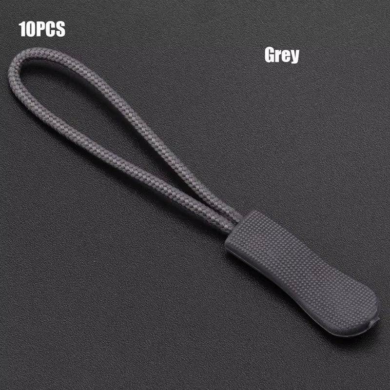 10Pcs Replacement Clip Broken Buckle Zipper Pull Puller End Fit Rope Tag Fixer Zip Cord Tab Travel Bag Suitcase Tent Backpack