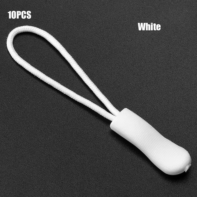 10Pcs Replacement Clip Broken Buckle Zipper Pull Puller End Fit Rope Tag Fixer Zip Cord Tab Travel Bag Suitcase Tent Backpack