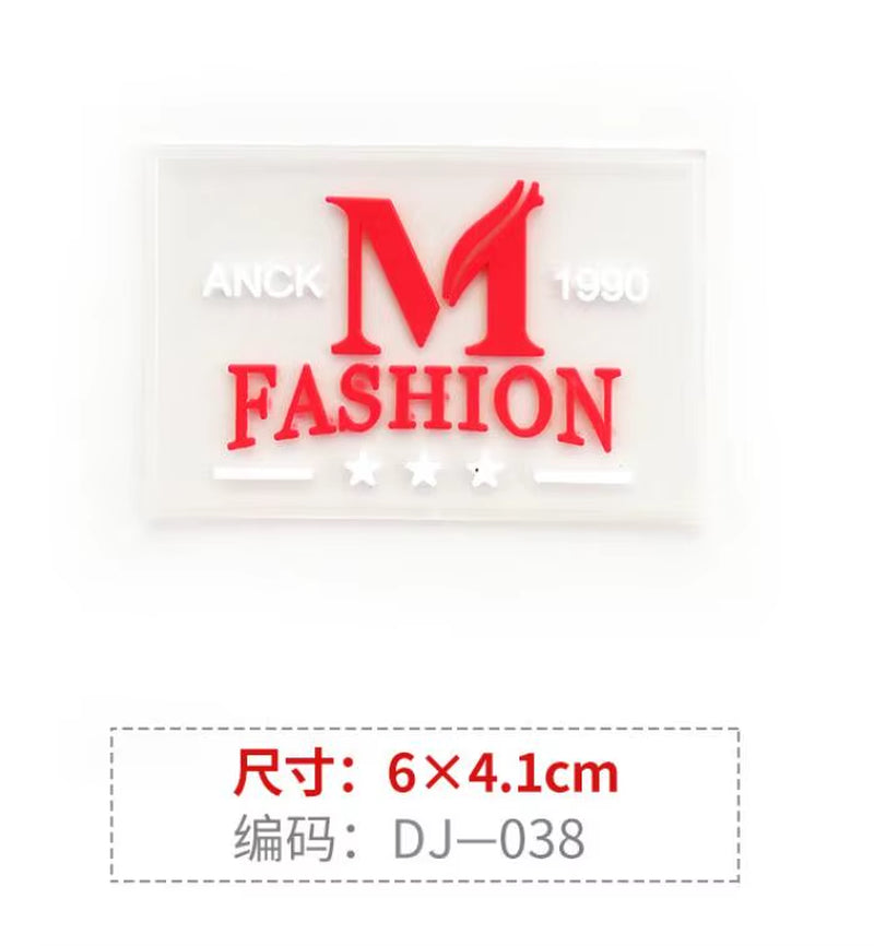 1 Piece Small Size Need Hand-Sewn Color PVC Soft Label, Rubber Label Patch Stickers, Clothes T-Shirt Hole Cloth Patch