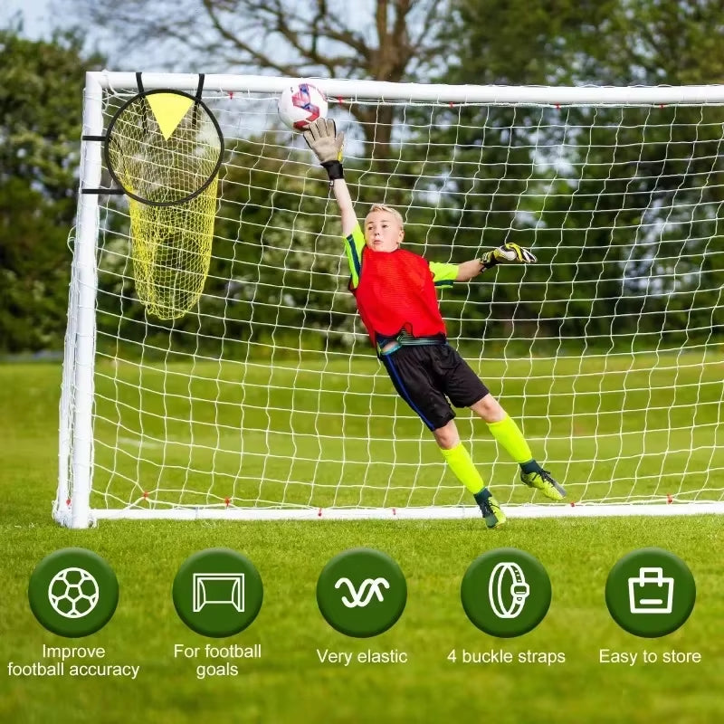 Football Target Net Foldable Football Training Net Easy to Attach and Detach Soccer Goal for Football Training Practice 17X28In