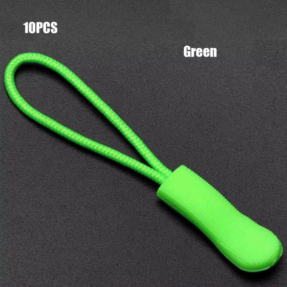 10Pcs Zip Cord Tab Replacement Clip Zipper Pull Puller End Fit Rope Tag Fixer Broken Buckle Travel Bag Suitcase Tent Backpack