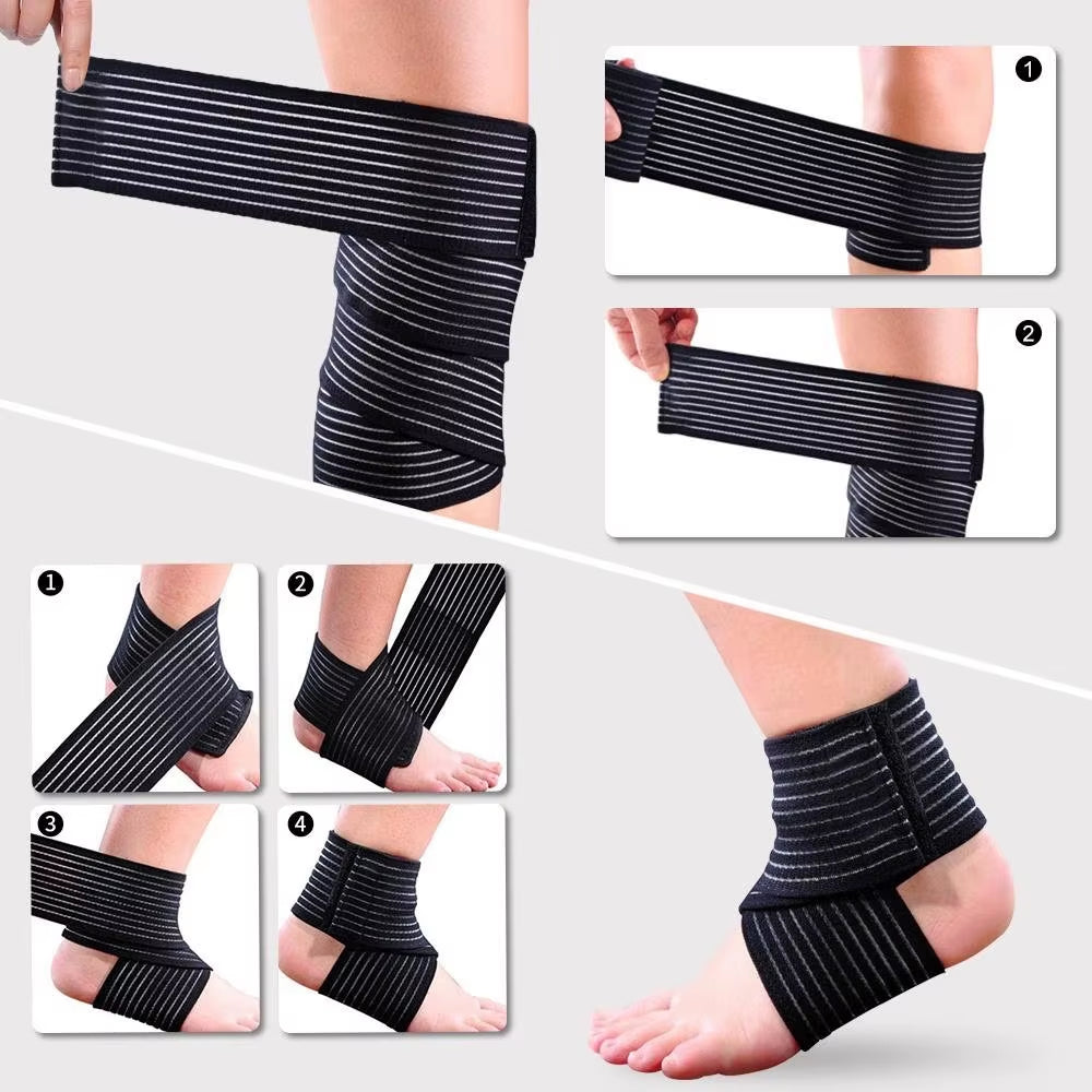 1Pcs 40-200Cm Compression Bandage Protector Knee Support Brace Sports Elastic Elbow Straps Leg Bands Elast Bandag Workout Wrap