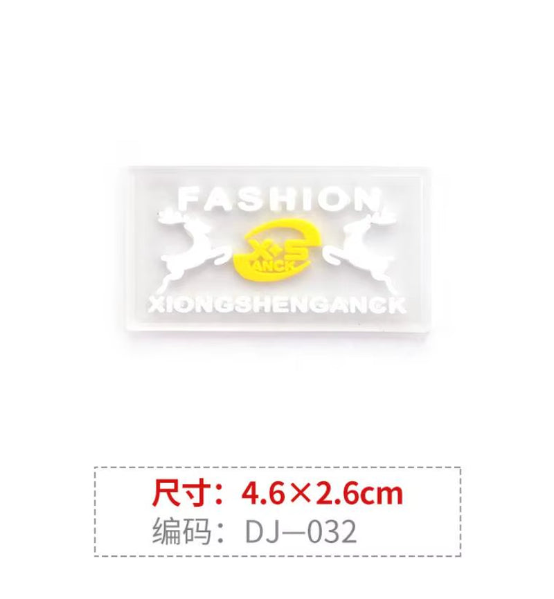 1 Piece Small Size Need Hand-Sewn Color PVC Soft Label, Rubber Label Patch Stickers, Clothes T-Shirt Hole Cloth Patch