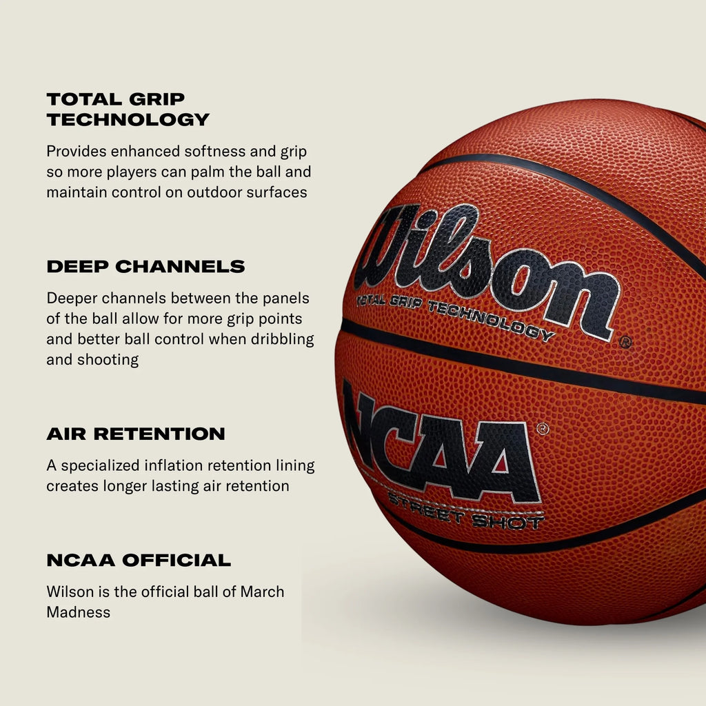 NCAA Street Shot Outdoor Basketball - Brown, Size 7 - 29.5"