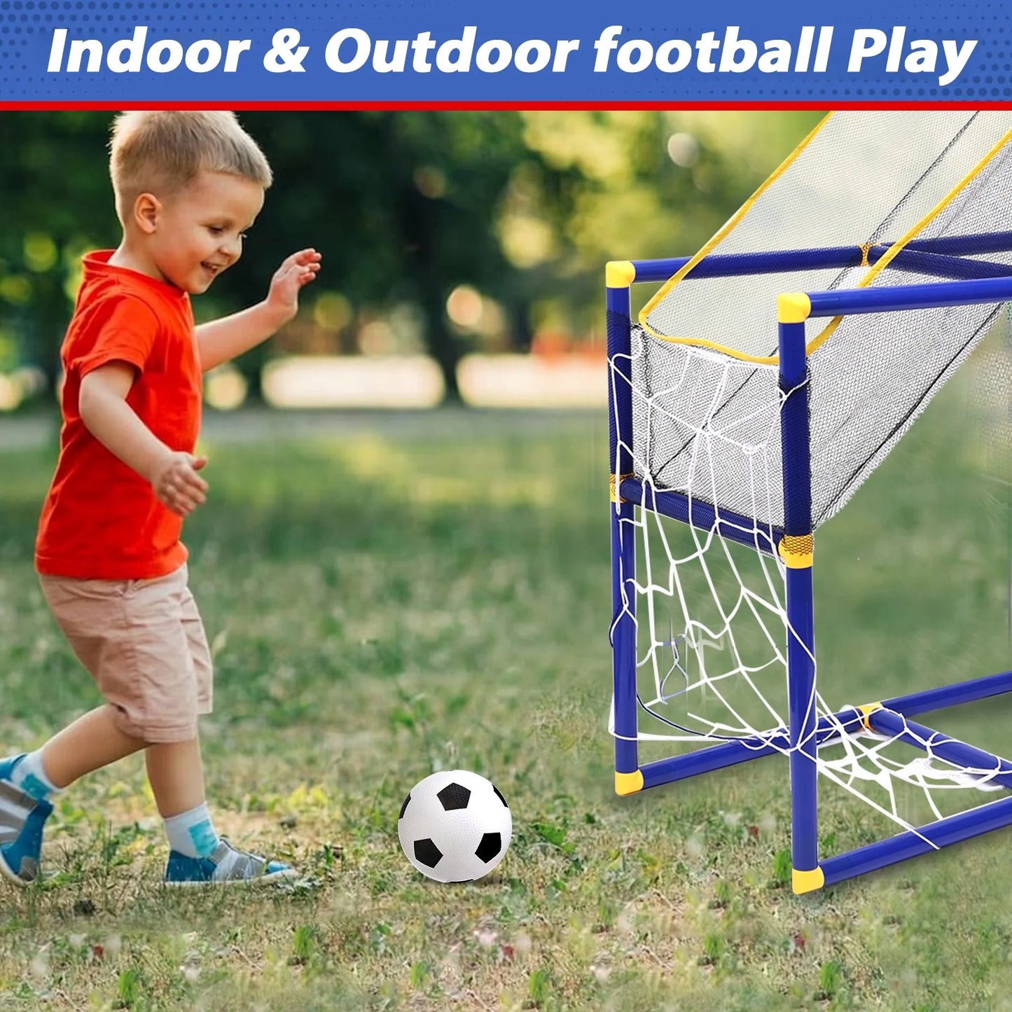 Basketball Hoop Arcade Game Toy for Kids, 2 in 1 Basketball Hoop Soccer Game Toys, Basketball Hoop Indoor Outdoor with 4 Balls for Age 3+ Years Boys Girls